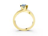 Yellow gold Fancy Blue Emerald  Solitaire Channel-Set Split Shank Ring with Tension Prong Setting_6
