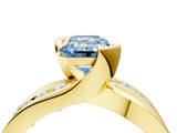 Yellow gold Fancy Blue Emerald  Solitaire Channel-Set Split Shank Ring with Tension Prong Setting_7