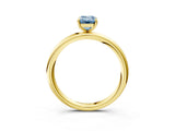 Yellow gold Fancy Blue Emerald  Solitaire Diamond Ring with Four-Prong Setting on a Plain Band_23