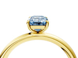 Yellow gold Fancy Blue Emerald  Solitaire Diamond Ring with Four-Prong Setting on a Plain Band_24