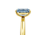 Yellow gold Fancy Blue Emerald  Solitaire Diamond Ring with Four-Prong Setting on a Plain Band_25
