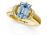Yellow gold Fancy Blue Emerald  Solitaire Diamond Ring with Pave Band and Six-Prong Setting_33