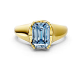 Yellow gold Fancy Blue Emerald  Solitaire Diamond Ring with Six-Prong Cathedral Setting_32
