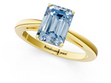 Yellow gold Fancy Blue Emerald  Solitaire Diamond Ring with Split Shank and Four-Prong Setting_21