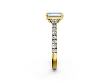 Yellow gold Fancy Blue Emerald  Solitaire Pave Diamond Engagement Ring with Prong Setting_22