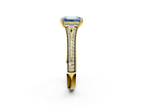 Yellow gold Fancy Blue Emerald  Solitaire Pave Split Shank Engagement Ring with Six-Prong Setting_39