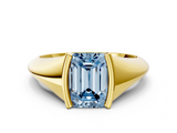 Yellow gold Fancy Blue Emerald  Solitaire Tension Set Diamond Ring_20