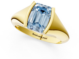 Yellow gold Fancy Blue Emerald  Solitaire Tension Set Diamond Ring_21