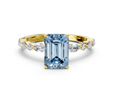 Yellow gold Fancy Blue Emerald  Solitaire with Side Stones on a Pavé Band and Four-Prong Setting_23