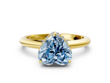 Yellow gold Fancy Blue Heart  Brilliant Solitaire Engagement Ring with Six-Prong Setting and Classic Band_20