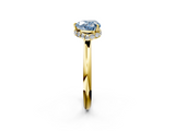 Yellow gold Fancy Blue Heart  Brilliant Solitaire Engagement Ring with Six-Prong Setting and Classic Band_22
