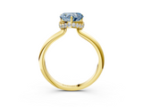 Yellow gold Fancy Blue Heart  Brilliant Solitaire Engagement Ring with Six-Prong Setting and Classic Band_23