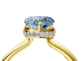 Yellow gold Fancy Blue Heart  Brilliant Solitaire Engagement Ring with Six-Prong Setting and Classic Band_24