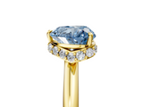 Yellow gold Fancy Blue Heart  Brilliant Solitaire Engagement Ring with Six-Prong Setting and Classic Band_25