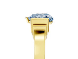 Yellow gold Fancy Blue Heart Cut Brilliant Solitaire Diamond Ring with Channel Set Band and Bar Prong Setting_35