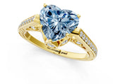 Yellow gold Fancy Blue Heart  Cut Cathedral Pave Diamond Engagement Ring with Six-Prong Setting_33