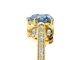 Yellow gold Fancy Blue Heart  Cut Cathedral Pave Diamond Engagement Ring with Six-Prong Setting_37
