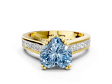 Yellow gold Fancy Blue Heart  Cut Channel Set Solitaire Engagement Ring with Prong Setting_20