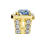 Yellow gold Fancy Blue Heart Cut Cut Halo Split Shank Prong Set Ring_17