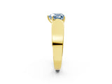Yellow gold Fancy Blue Heart Cut Diamond Channel Set Solitaire Ring with Four-Prong Setting_26