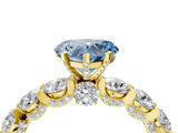 Yellow gold Fancy Blue Heart Cut Diamond Side Stone Engagement Ring with Four-Prong Setting_28