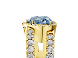 Yellow gold Fancy Blue Heart  Cut Halo Split Shank Diamond Ring with Four-Prong Setting_50