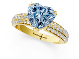 Yellow gold Fancy Blue Heart  Cut Pave Diamond Engagement Ring with Channel Set Band and Four-Prong Setting_21