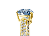 Yellow gold Fancy Blue Heart  Cut Pave Diamond Engagement Ring with Channel Set Band and Four-Prong Setting_25