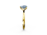 Yellow gold Fancy Blue Heart  Cut Solitaire Engagement Ring with Four-Prong Setting and Classic Band_22