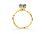 Yellow gold Fancy Blue Heart  Cut Solitaire Engagement Ring with Four-Prong Setting and Classic Band_23