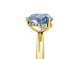 Yellow gold Fancy Blue Heart  Cut Solitaire Engagement Ring with Four-Prong Setting and Classic Band_25
