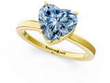 Yellow gold Fancy Blue Heart  Cut Solitaire Engagement Ring with Four-Prong Setting on a Classic Band_21