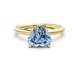 Yellow gold Fancy Blue Heart  Cut Solitaire Ring with Thin Band and Four-Prong Setting_17