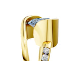 Yellow gold Fancy Blue Heart Cut Solitaire Tension-Set Diamond Split Shank Ring_17