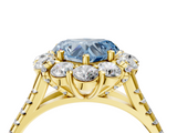 Yellow gold Fancy Blue Heart  Halo Split Shank Diamond Engagement Ring with Pave Band and Four-Prong Setting_56