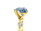 Yellow gold Fancy Blue Heart  Solitaire Bezel-Set Diamond Ring with Beaded Band and Four-Prong Setting_37