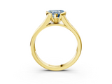 Yellow gold Fancy Blue Heart  Solitaire Bezel-Set Diamond Ring with Channel-Set Band_41