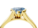 Yellow gold Fancy Blue Heart  Solitaire Bezel-Set Diamond Ring with Channel-Set Band_42