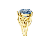 Yellow gold Fancy Blue Heart  Solitaire Celtic Knot Engagement Ring with Four-Prong Setting_64