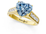 Yellow gold Fancy Blue Heart  Solitaire Channel-Set Diamond Engagement Ring with Four-Prong Setting_32