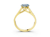 Yellow gold Fancy Blue Heart  Solitaire Channel-Set Diamond Engagement Ring with Four-Prong Setting_34