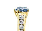 Yellow gold Fancy Blue Heart  Solitaire Channel-Set Diamond Engagement Ring with Four-Prong Setting_36