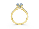 Yellow gold Fancy Blue Heart  Solitaire Diamond Engagement Ring with Pave Band and Six-Prong Setting_23