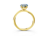 Yellow gold Fancy Blue Heart  Solitaire Diamond Ring with Four-Prong Setting on a Plain Band_23