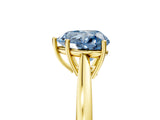 Yellow gold Fancy Blue Heart  Solitaire Diamond Ring with Split Shank and Four-Prong Setting_17