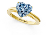 Yellow gold Fancy Blue Heart  Solitaire Diamond Ring with Split Shank and Four-Prong Setting_21