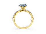 Yellow gold Fancy Blue Heart  Solitaire Marquise Side Stone Prong Setting Ring_64