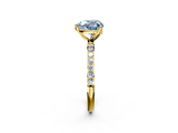 Yellow gold Fancy Blue Heart  Solitaire Pavé Diamond Engagement Ring with Four-Prong Setting_27