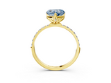 Yellow gold Fancy Blue Heart  Solitaire Pavé Diamond Engagement Ring with Four-Prong Setting_28