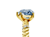 Yellow gold Fancy Blue Heart  Solitaire Twisted Band Prong Set Engagement Ring_67